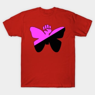 Butterfly Fist w/ Queer Anarchist Colors T-Shirt